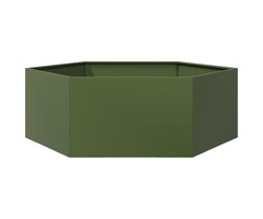 Vidaxl Sechseckiges Pflanzbeet Stahl Olivgrün 138x120x45cm - bis zu 42% Rabatt
