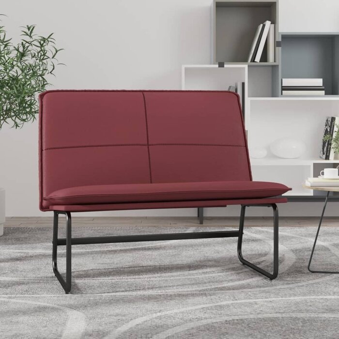 Vidaxl Elegante Sitzbank in Weinrot - Hochwertiges Kunstleder - Bis zu 29% Rabatt