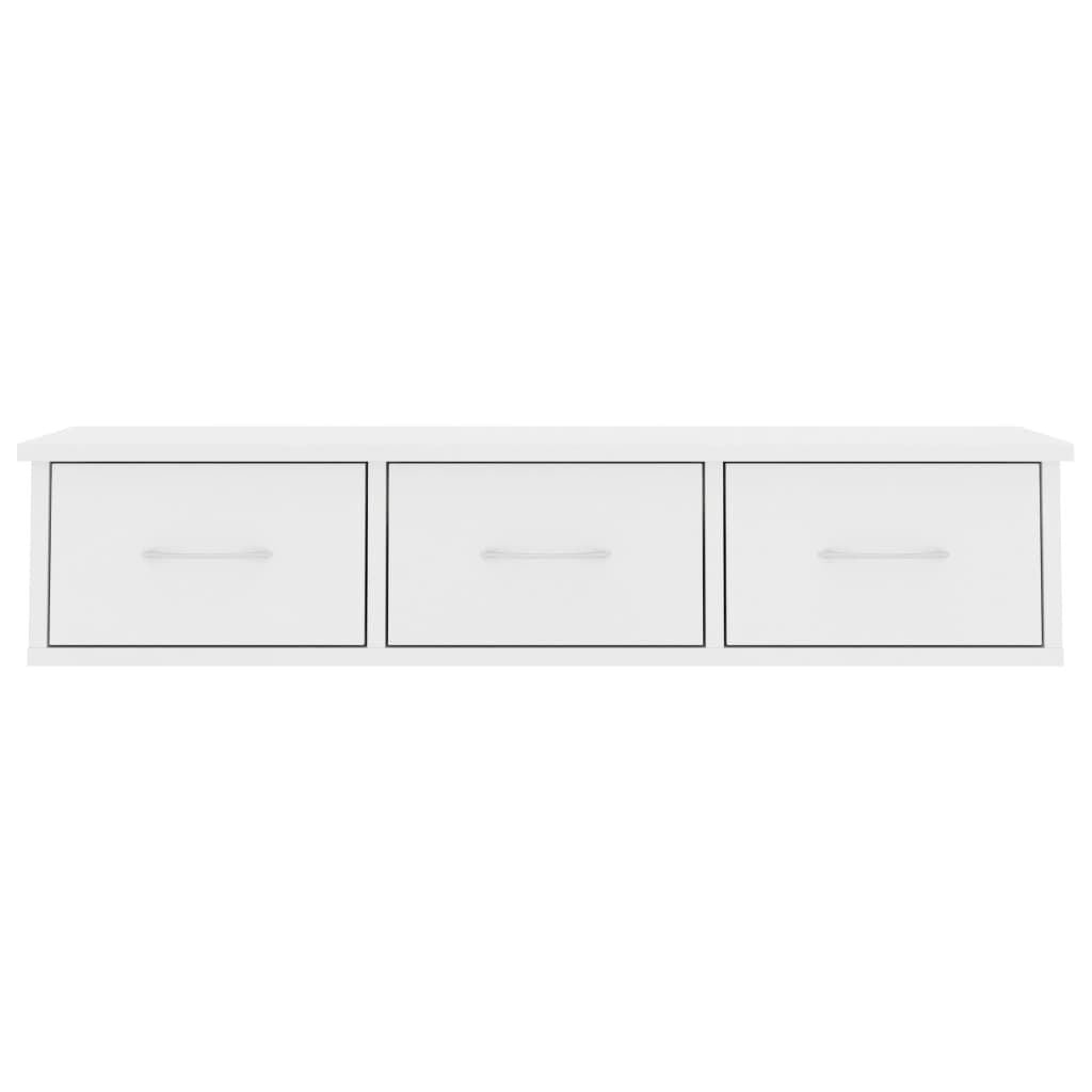 Vidaxl Wandregal mit 3 Schubladen Weiß - 88x26x18,5 cm - bis zu 58% Rabatt