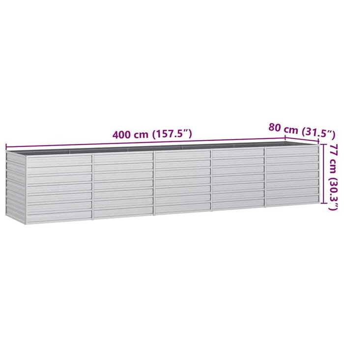 Vidaxl Großes Hochbeet 400x80x77cm aus Stahl - Jetzt bis zu 39% Rabatt