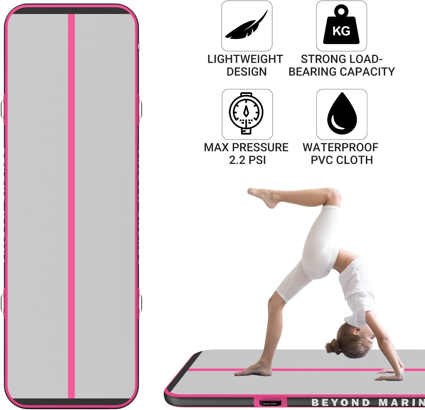Aufblasbare Airtrack Gymnastikmatte - bis zu 35% Rabatt