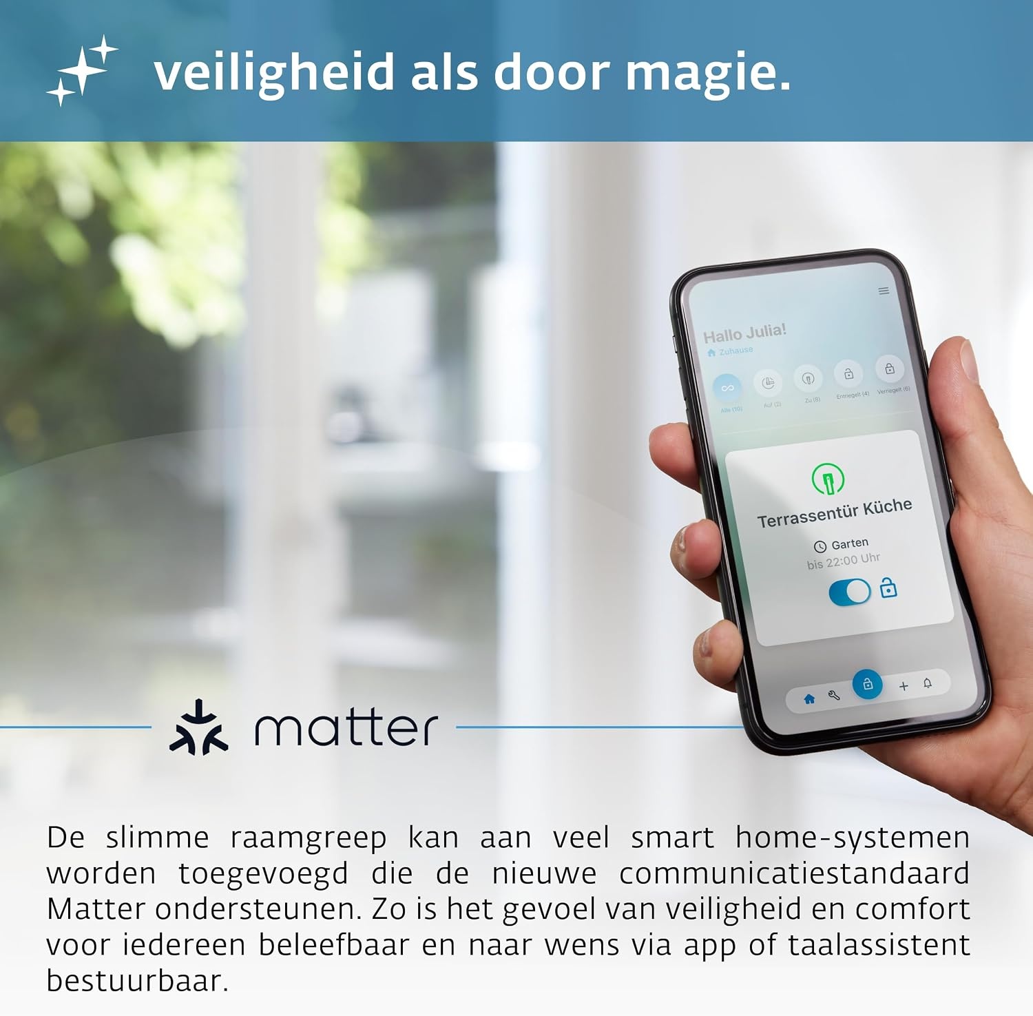 Smarter Fenstergriff Gen. 2 Matter-kompatibel - Signalweiß - bis zu 34% Rabatt