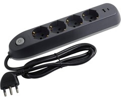 Mehrfachsteckdose 4-fach mit 2 USB-Ports, 1,5m Kabel - bis zu 46% Rabatt
