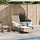 Moderne Gartenliege aus Polyrattan - Beige - bis zu 30% Rabatt