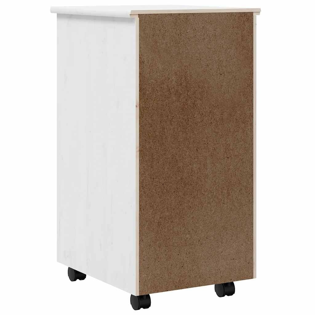 Vidaxl Rollcontainer MOSS aus Massivholz, weiß - jetzt bis zu 51% Rabatt sparen