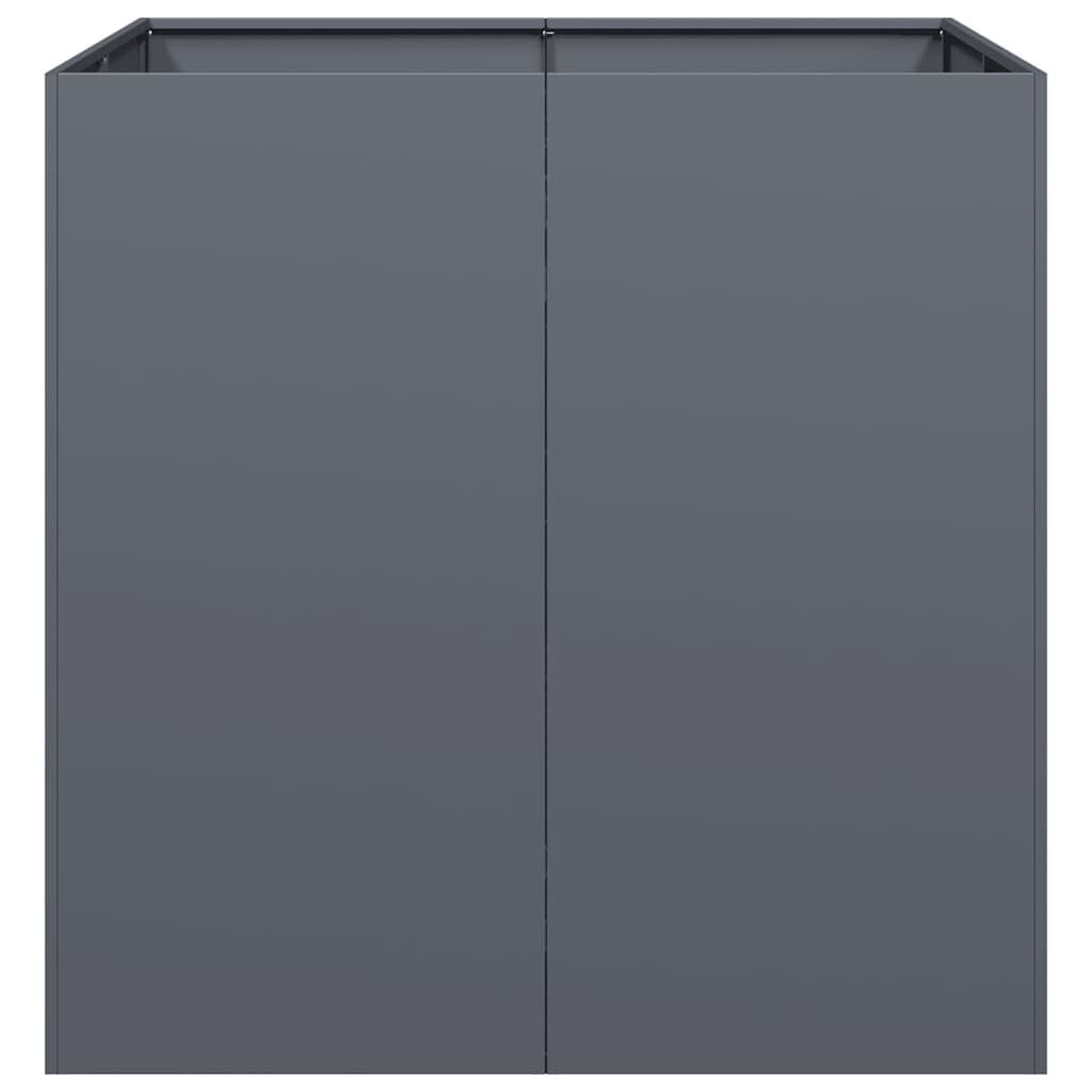 Vidaxl Großer Stahl-Pflanzkübel 80x80x80 cm Anthrazit - bis zu 35% reduziert