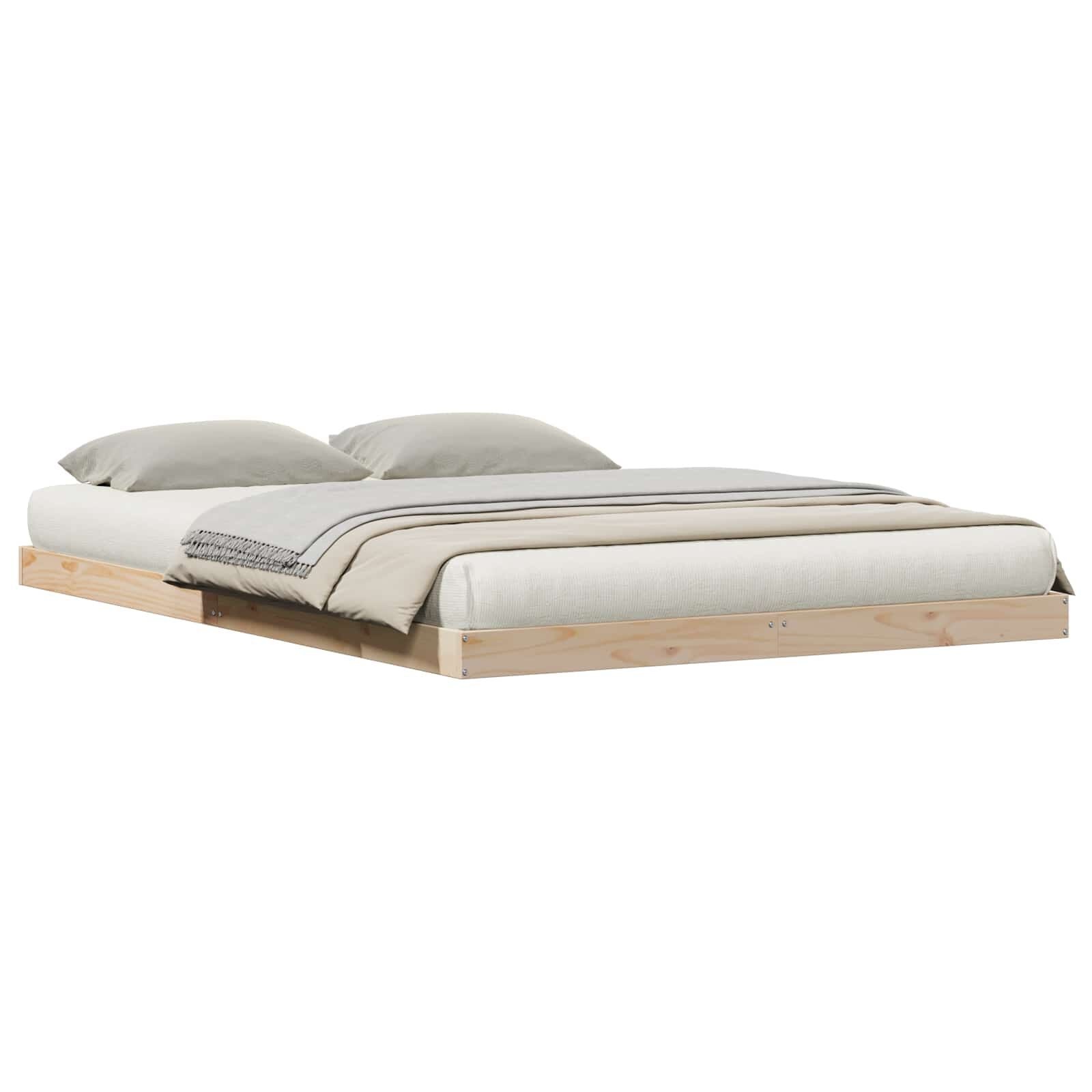 Vidaxl Bodenbettgestell 160x220 cm Kiefer Natur - Outlet mit bis zu 35% Rabatt