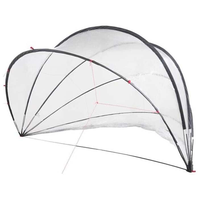 Vidaxl Poolüberdachung Kuppelzelt 500x500cm - UV-Schutz - Jetzt bis zu 35% sparen