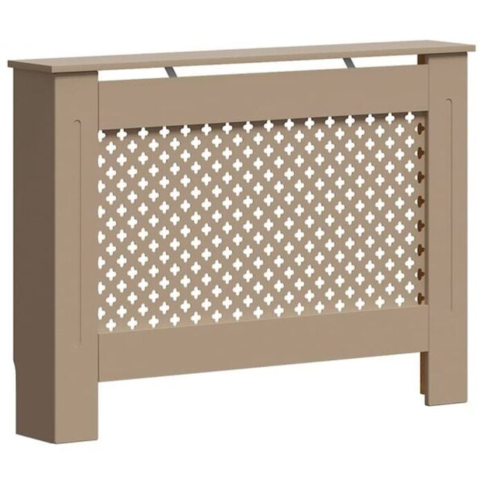 Vidaxl Heizkörperverkleidung MDF Lamellendesign 112x19x81,5 cm - bis zu 34% sparen