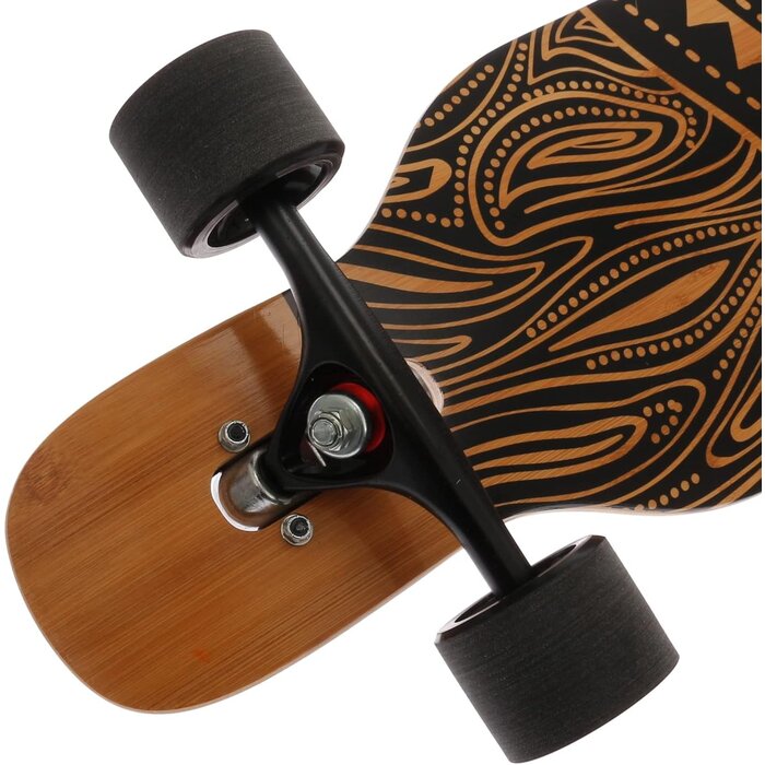 Longboard 106 cm Hawaii Bambus/Ahorn - Drop-Through Design - bis zu 34% sparen
