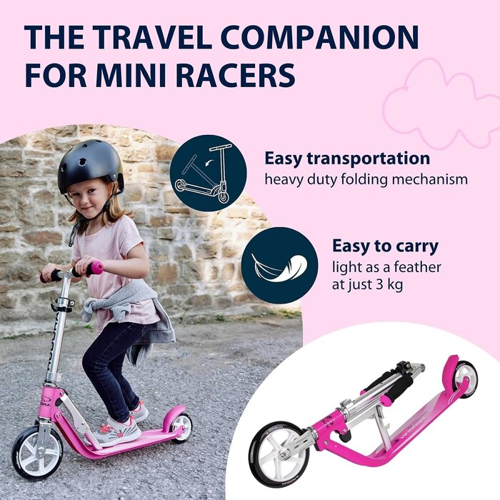 Klappbarer Kinderroller aus Aluminium, magenta, bis zu 34% reduziert