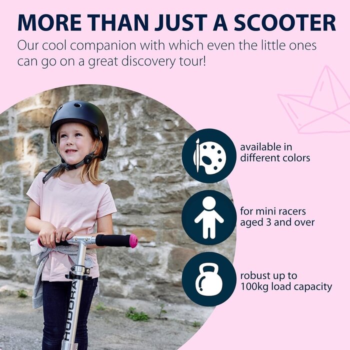 Klappbarer Kinderroller aus Aluminium, magenta, bis zu 34% reduziert
