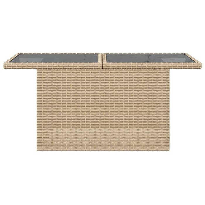 Vidaxl Höhenverstellbarer Gartentisch Poly-Rattan 100x55cm Beige - bis zu 49% Rabatt