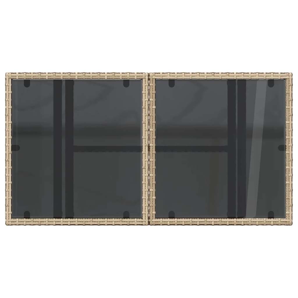 Vidaxl Höhenverstellbarer Gartentisch Poly-Rattan 100x55cm Beige - bis zu 49% Rabatt