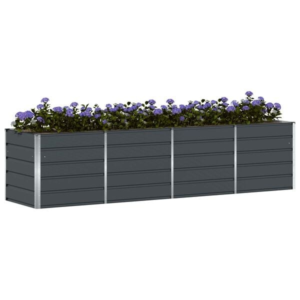Vidaxl Großer Pflanzkübel Anthrazit 320x80x75cm Stahl - bis zu 35% Rabatt
