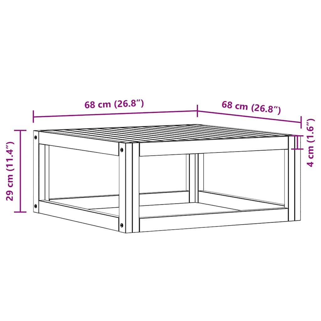 Vidaxl Massiver Akazienholz-Couchtisch 68x68 cm - Jetzt bis zu 34% Rabatt sichern