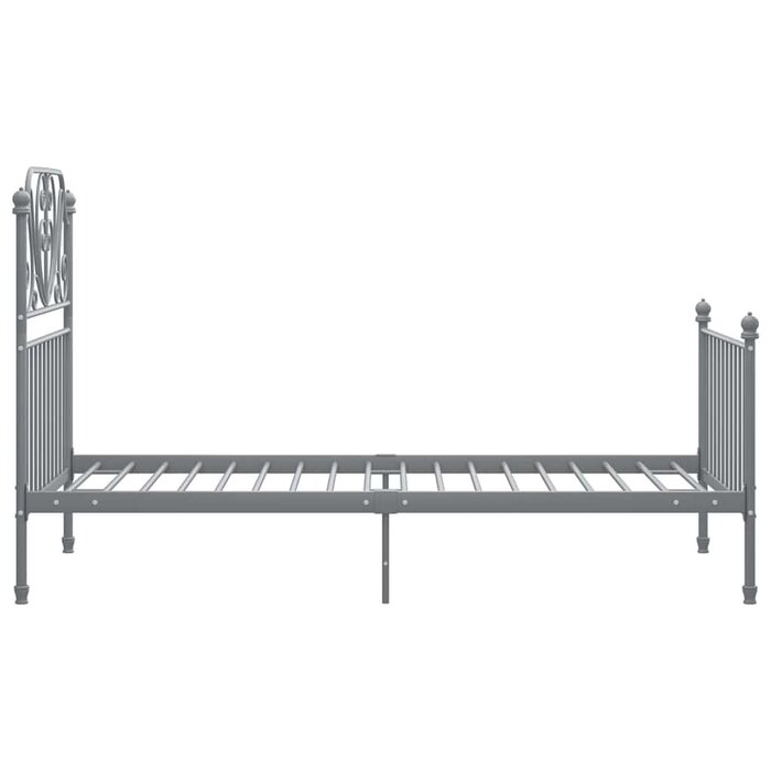 Vidaxl Metallbettgestell 90x200 cm Grau inkl. Lattenrost - bis zu 35% Rabatt