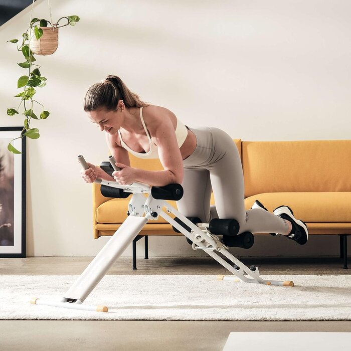 Klappbarer Bauchtrainer für Zuhause - bis zu 34% Rabatt - Weiß