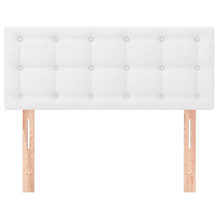 Vidaxl Bettkopfteil 90x5x78/88 cm Kunstleder Weiß - jetzt bis zu 55 % sparen
