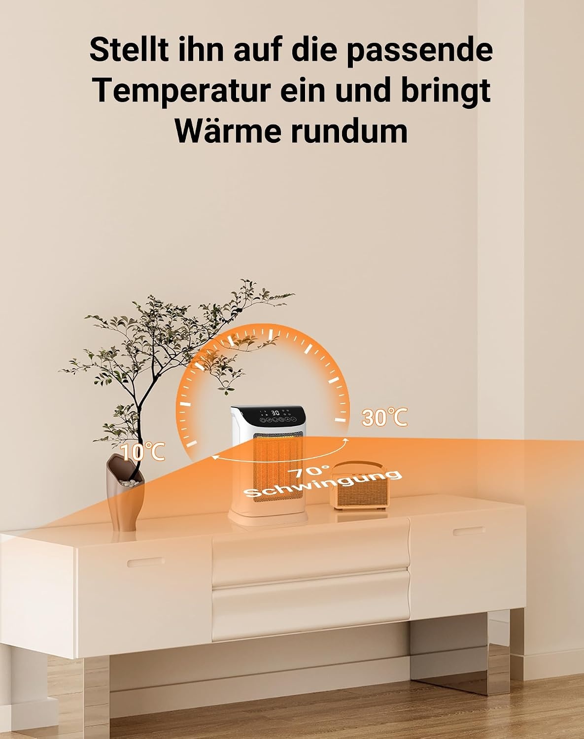 Keramikheizlüfter 1800W mit Fernbedienung - bis zu 27% Rabatt