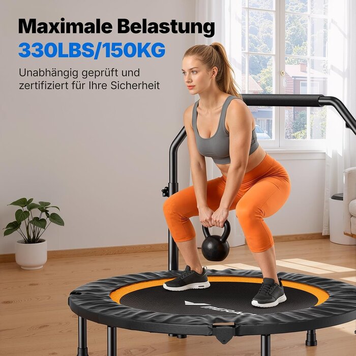 Mini-Fitness-Trampolin faltbar bis 150 kg - jetzt bis zu 34% sparen!