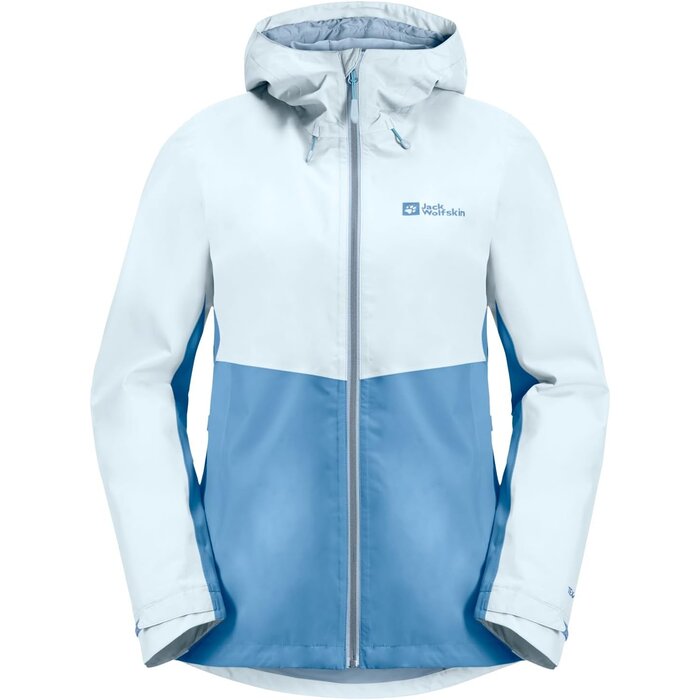 Damen Outdoorjacke wasserdicht Eisblau - bis zu 34% reduziert