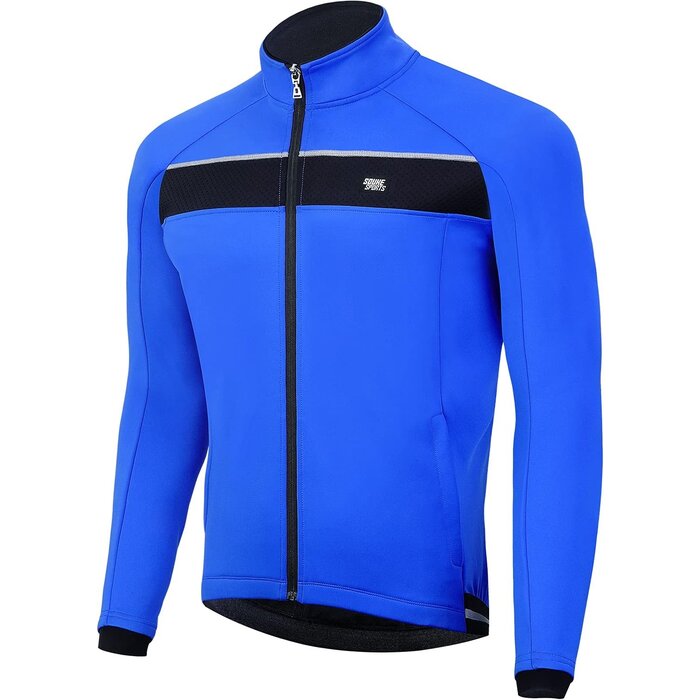 Herren Winter-Fahrradjacke Blau | Winddicht & Thermisch | Bis zu 77% Rabatt