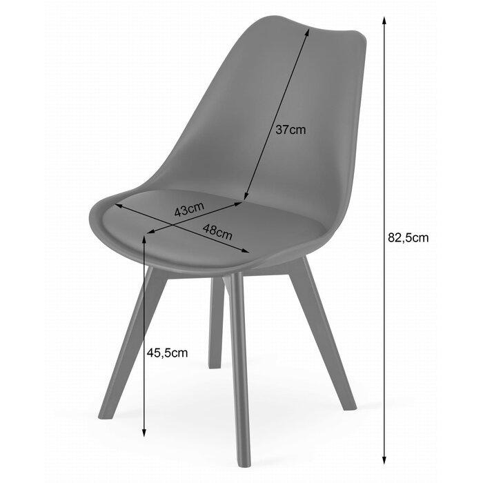 4er Set Design Esszimmerstühle MARK - Schwarz - bis zu 39% sparen