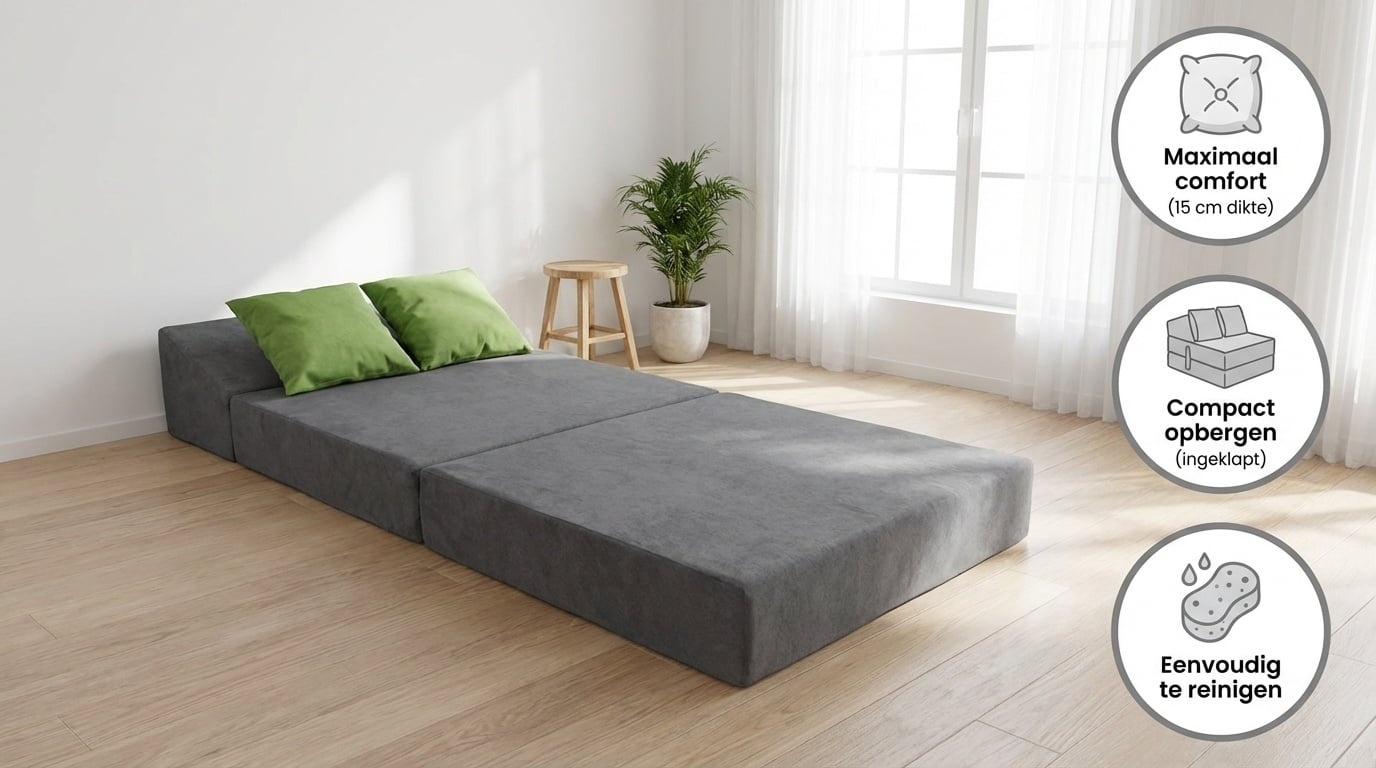 Klappmatratze 200x70x15 cm - Komfort Gästebett inkl. 2 Kissen - bis zu 24% Rabatt