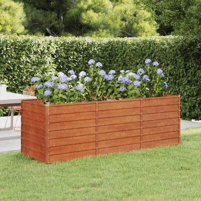 Hochbeet aus Cortenstahl 240x80x77cm - Rostoptik - bis zu 29% Rabatt