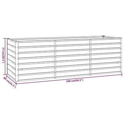 Hochbeet aus Cortenstahl 240x80x77cm - Rostoptik - bis zu 29% Rabatt