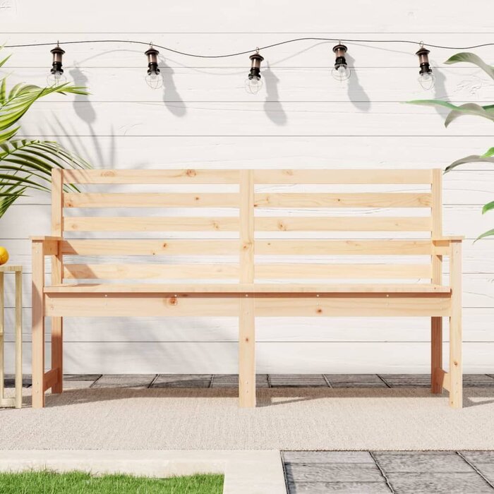 Rustikale Gartenbank aus massivem Kiefernholz - jetzt bis zu 49% sparen