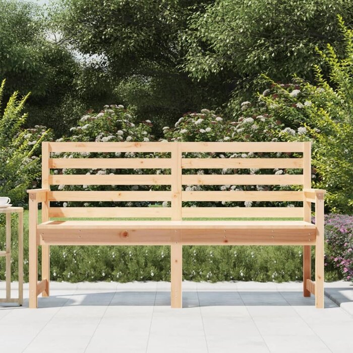 Rustikale Gartenbank aus massivem Kiefernholz - jetzt bis zu 49% sparen