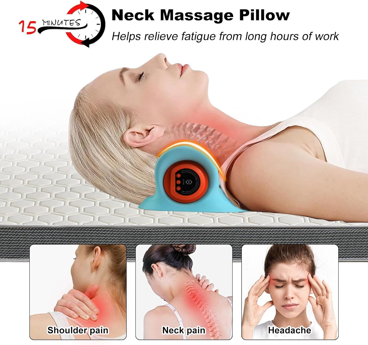 Elektrisches Nackenmassagegerät mit Wärme - jetzt bis zu 40% günstiger