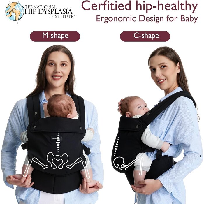 Ergonomische Babytrage - bis zu 29% Rabatt - Schwarz - 3 bis 20 kg