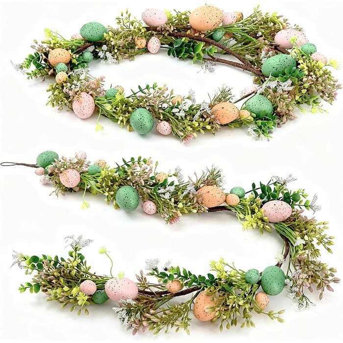 Ostergirlande Set 360 cm mit Frühlingsblumen & Eiern - bis zu 32% günstiger