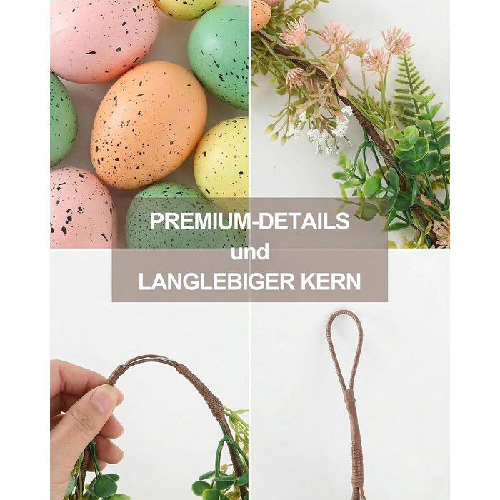 Ostergirlande Set 360 cm mit Frühlingsblumen & Eiern - bis zu 32% günstiger