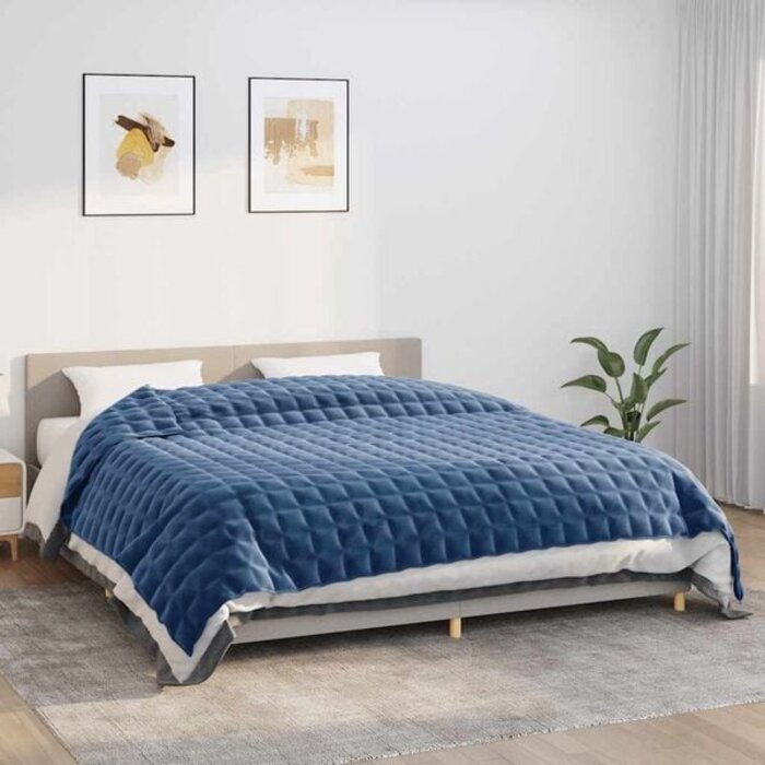 Gewichtsdecke 220x260 cm 11 kg Blau - Outlet bis zu 34% reduziert