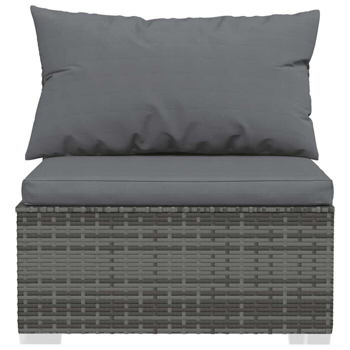 4-teiliges Poly-Rattan Loungeset Grau - Jetzt bis zu 35% Rabatt