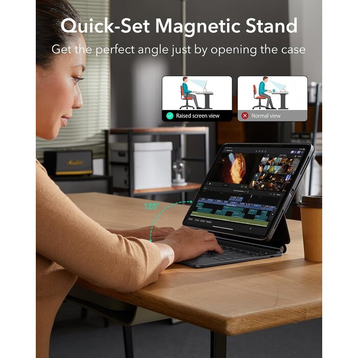 iPad Pro 13" (M4) Tastaturhülle - QWERTZ, Magnetisch - bis zu 30% Rabatt