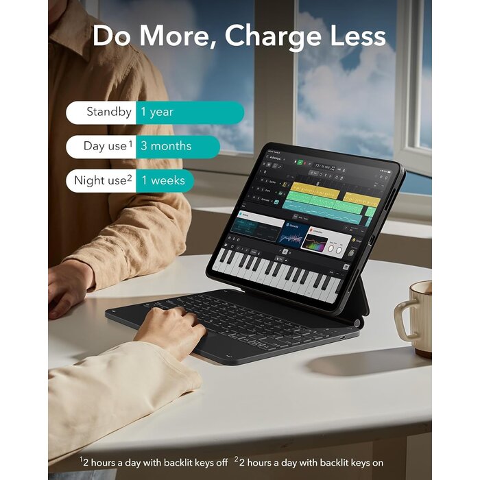 iPad Pro 13" (M4) Tastaturhülle - QWERTZ, Magnetisch - bis zu 30% Rabatt