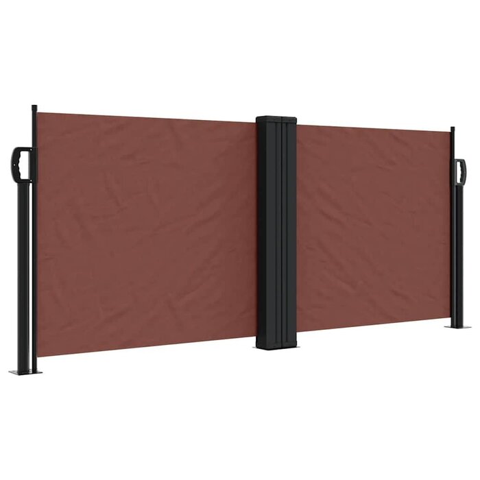 Ausziehbare Seitenmarkise 100x600 cm - Braun | Bis zu 34% Rabatt