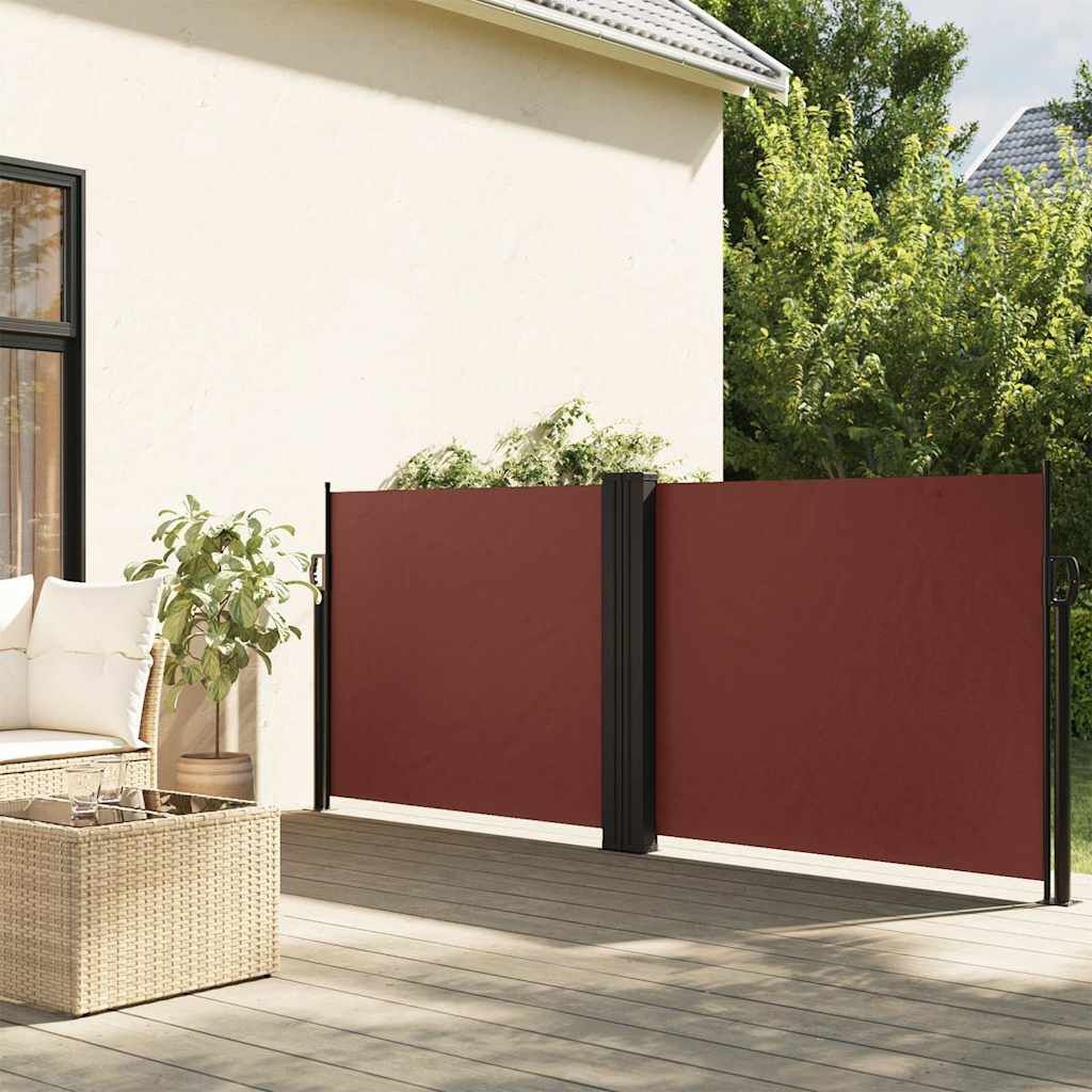 Ausziehbare Seitenmarkise 100x600 cm - Braun | Bis zu 34% Rabatt