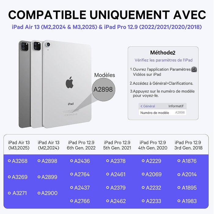 Tastatur-Hülle für iPad Air 13 / Pro 12,9 - Schwebendes Design bis zu 34% Rabatt