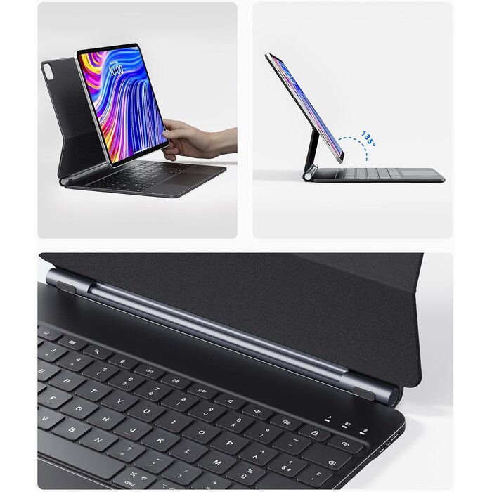 Tastatur-Hülle für iPad Air 13 / Pro 12,9 - Schwebendes Design bis zu 34% Rabatt