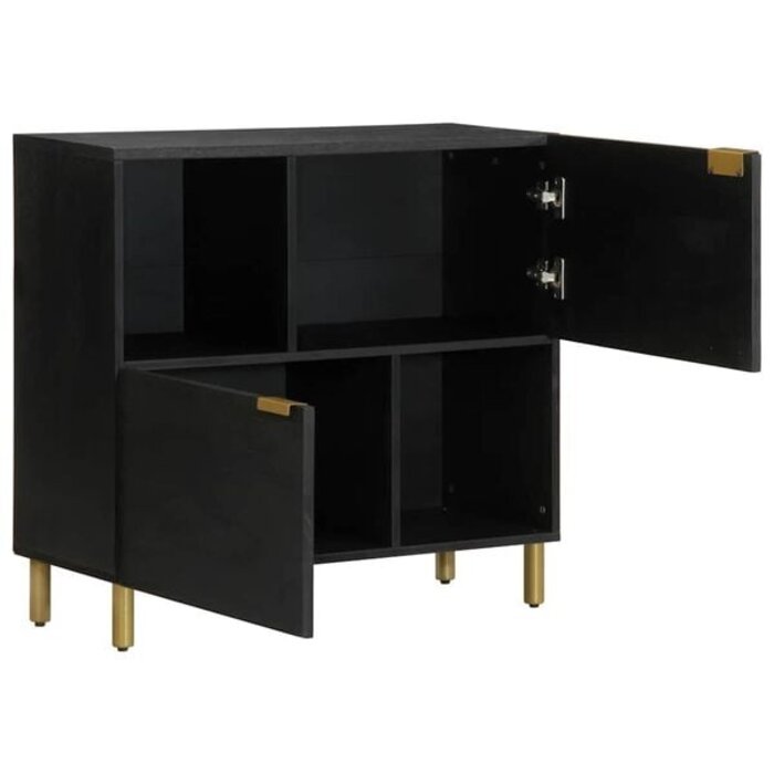 Modernes Sideboard 80x33x75 cm Schwarz - Bis zu 34% Rabatt