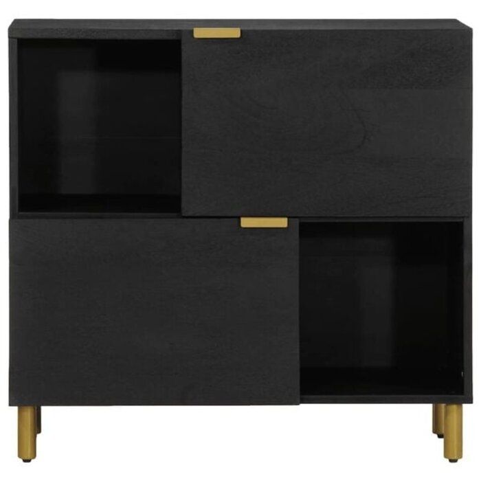 Modernes Sideboard 80x33x75 cm Schwarz - Bis zu 34% Rabatt