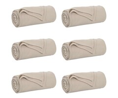 Vidaxl 6er-Set Wohndecken Beige 170x130cm - Fleece - bis zu 44% Rabatt