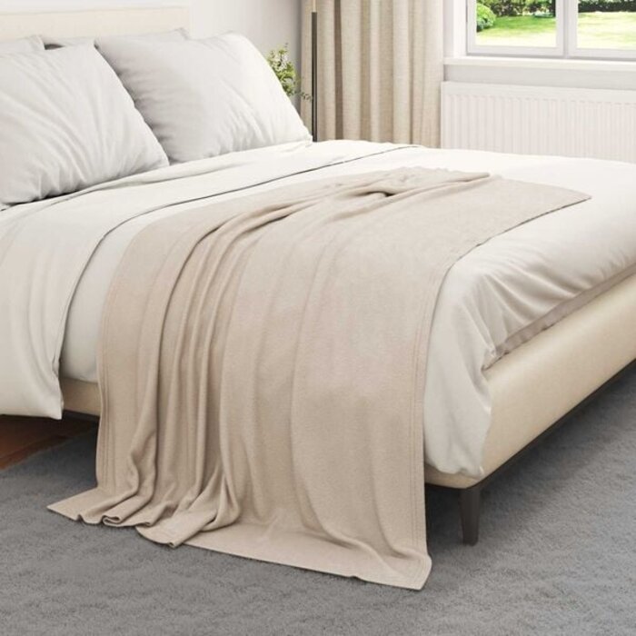 6er-Set Wohndecken Beige 170 x 130 cm - jetzt bis zu 33% sparen