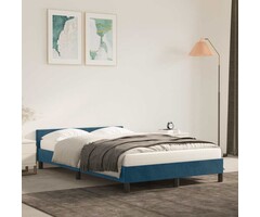 Vidaxl Polsterbett 120x190 cm Samt dunkelblau - Jetzt bis zu 52% reduziert